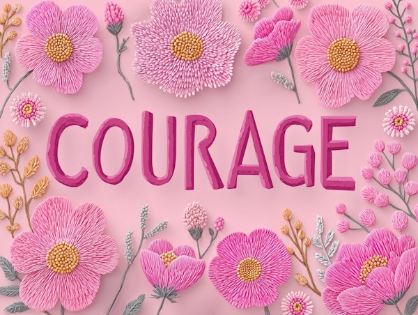 Pink Floral Courage