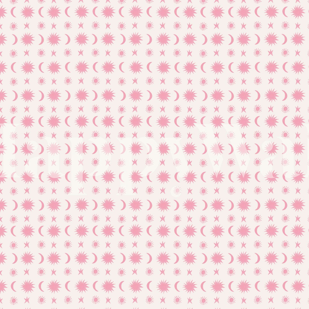 Pink suns and moons wallpaper design