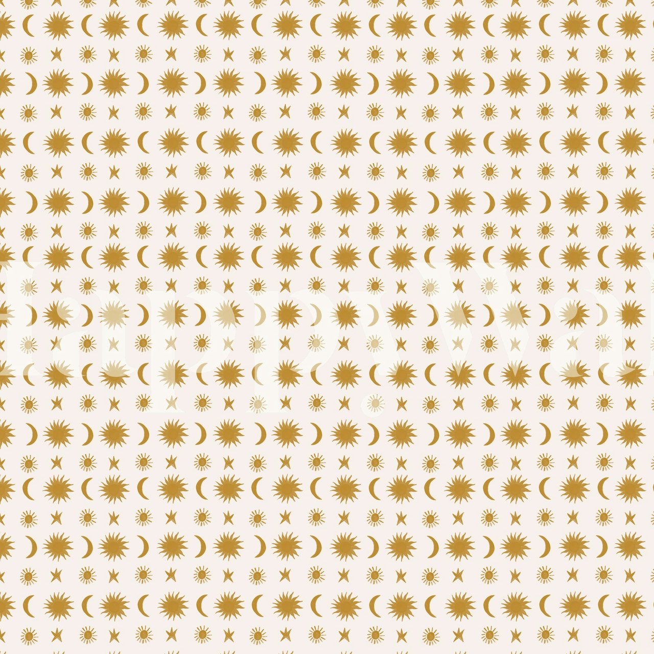 Tapeta Mustard suns and moons v místnosti