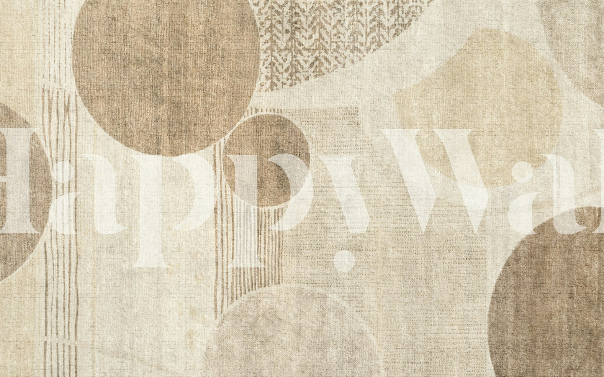 Elegant Beige Circles Design i et rum