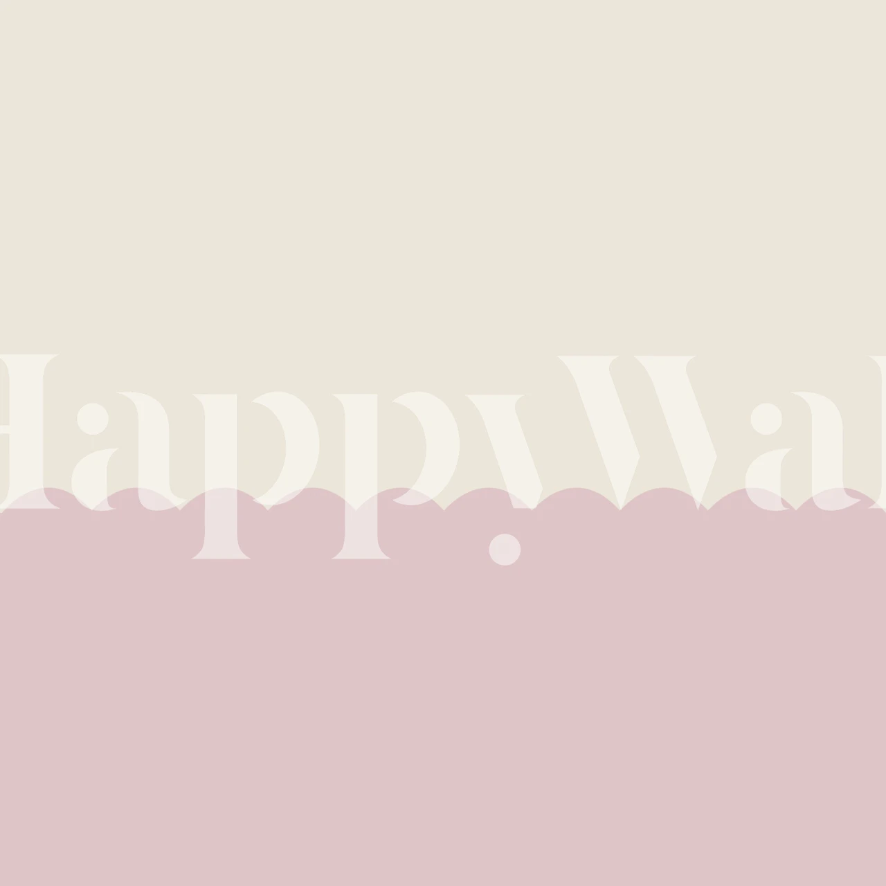 Kids Mural Wavy Edge Rosé wallpaper in room