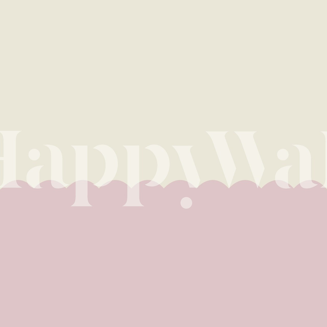 Kids Mural Wavy Edge Rosé wallpaper in room