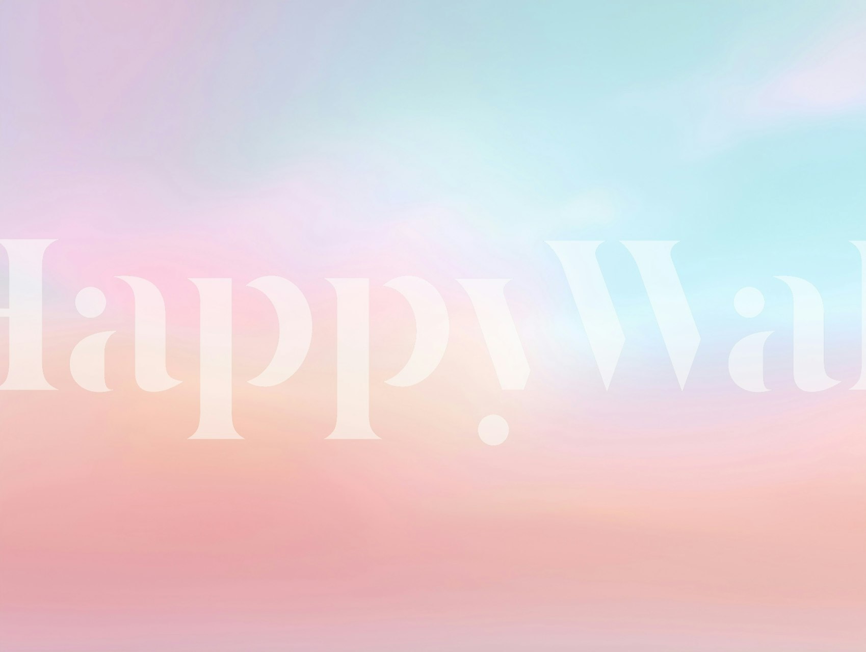 Soft Sky Blush Papel de parede em um belo quarto