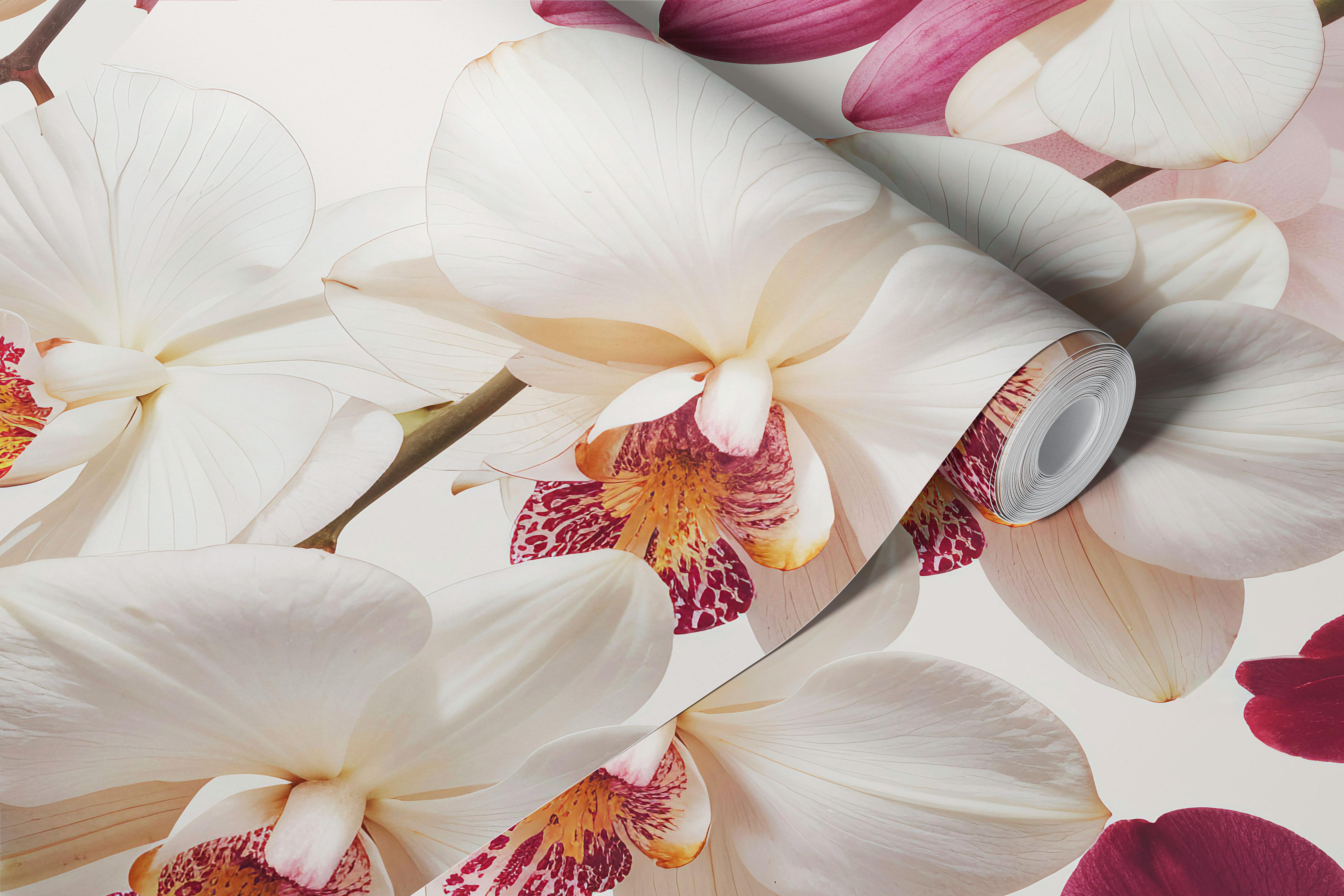 Pastel Orchid Cascade tapet i et rum