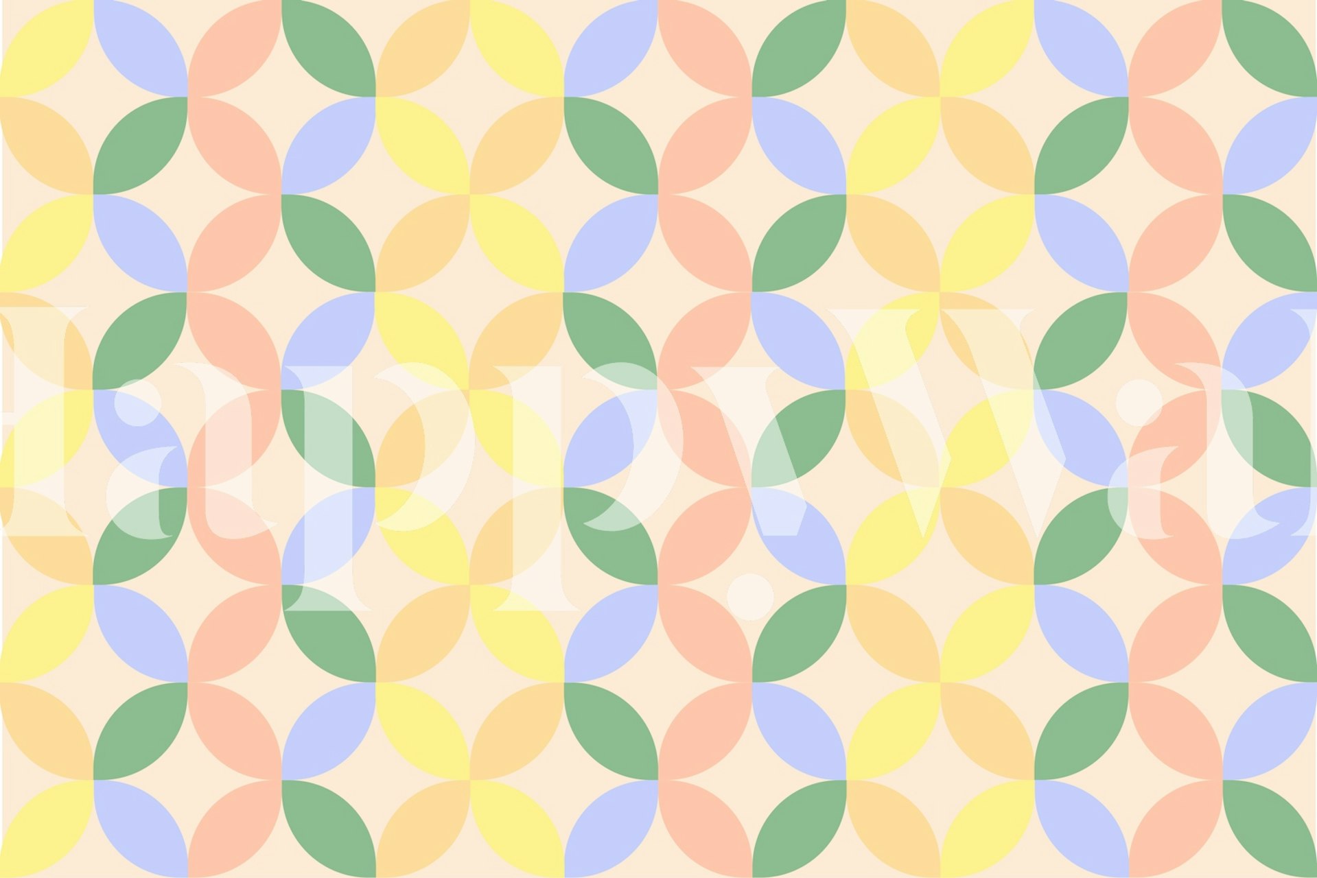 Vintage Geometric Glow wallpaper in a room