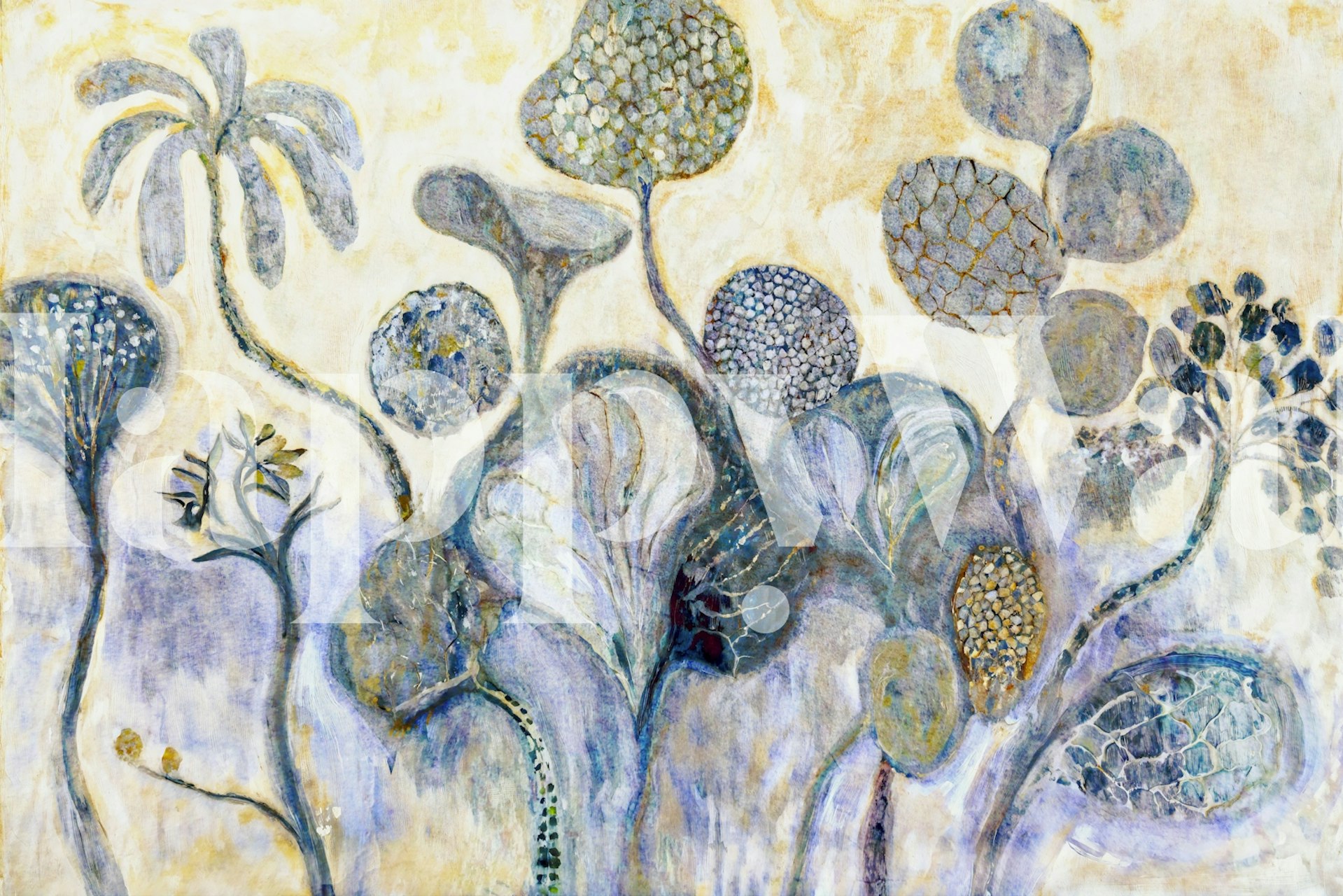 Papier peint Mystical floral forest dans une pièce