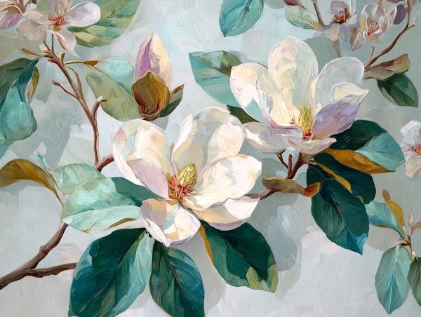 Serene Magnolia Canvas