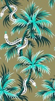 Snake Palms - Teal Mustard wallpaper