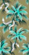 Snake Palms - Teal Mustard