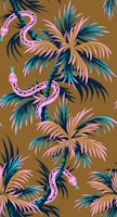 Snake Palms - Mustard Pink wallpaper