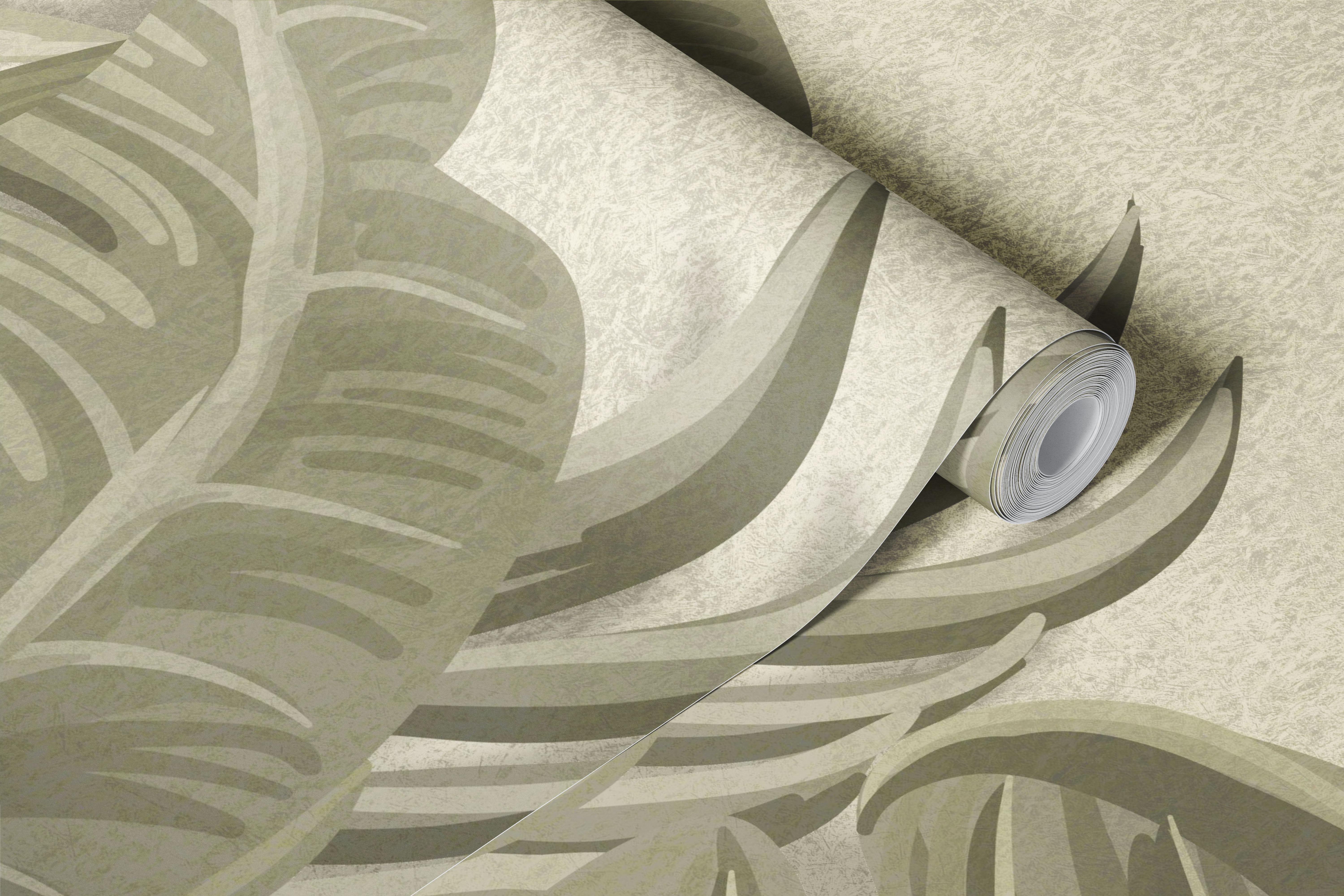 Χαρτί τοίχου Chic Tropical Foliage σε ένα δωμάτιο