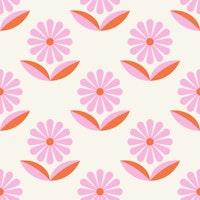 Midcentury Aster Flowers wallpaper