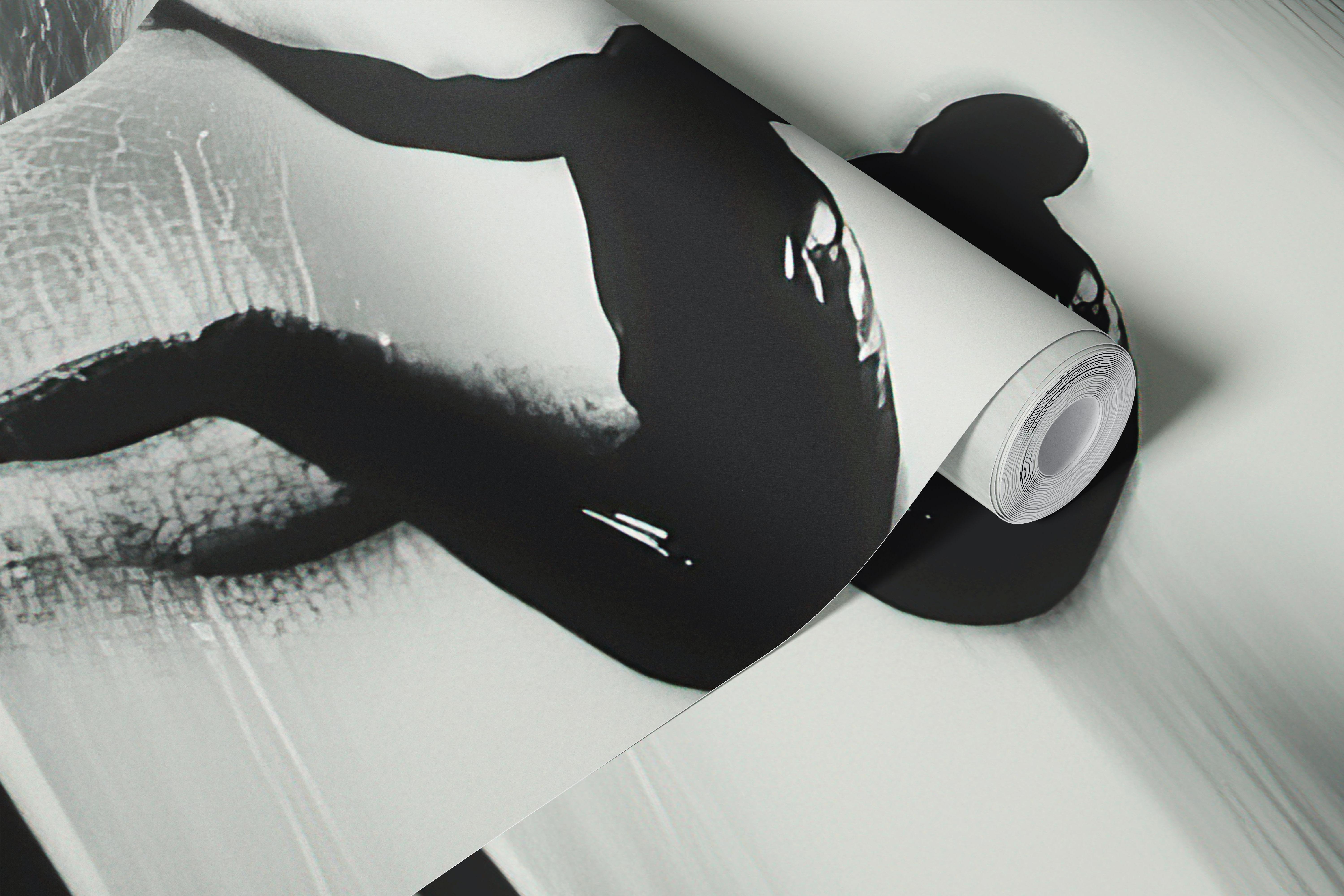 Design della carta da parati Midnight Surf in una stanza
