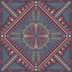 Boho Geometric Tile Blue Red