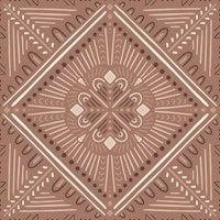 Boho Geometric Tile Brown tapete