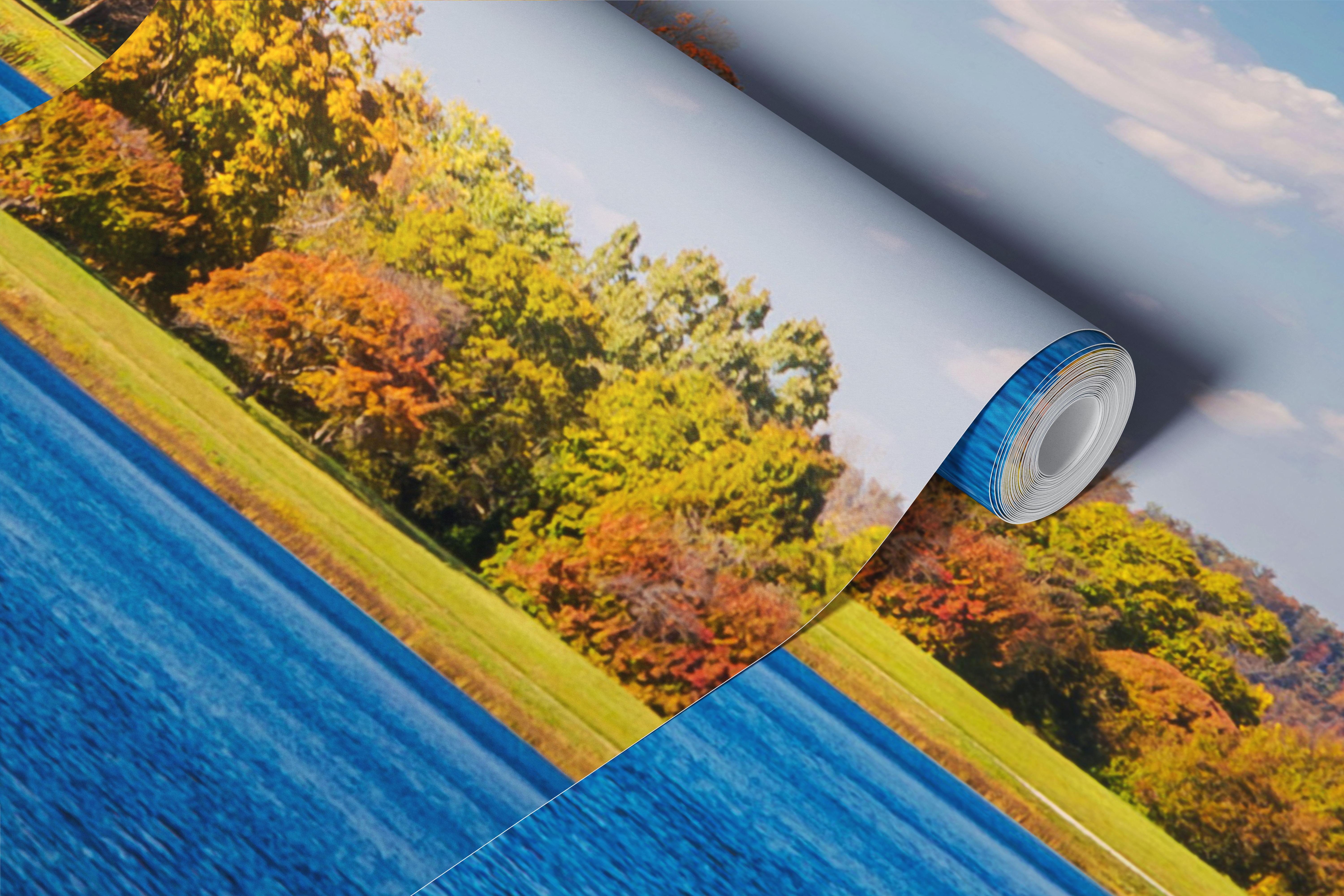 Σχέδιο ταπετσαρίας Autumn Lake Serenity