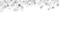 Floral dream gentle - black and white wallpaper