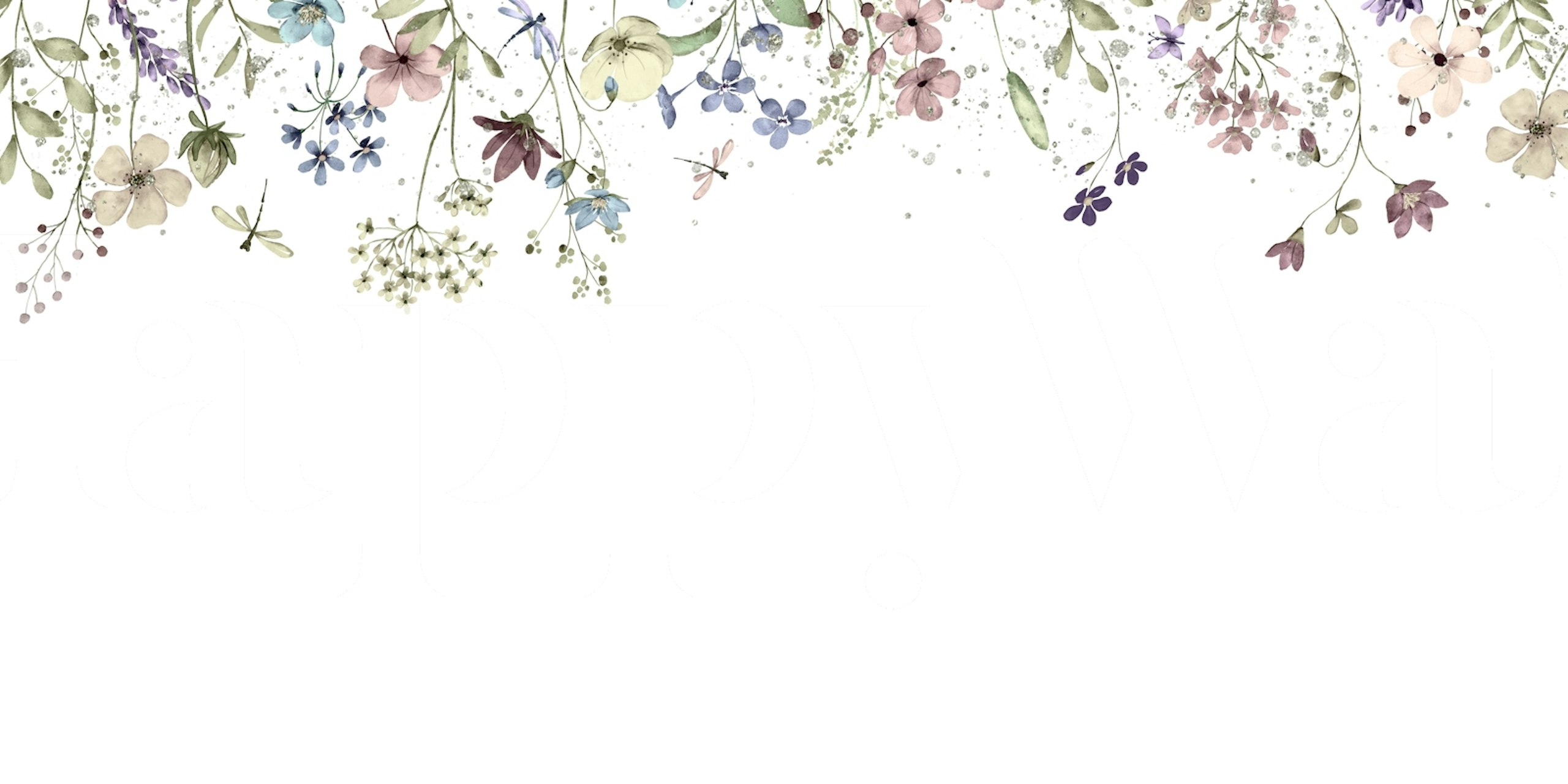 Floral dream gentle carta da parati in una stanza