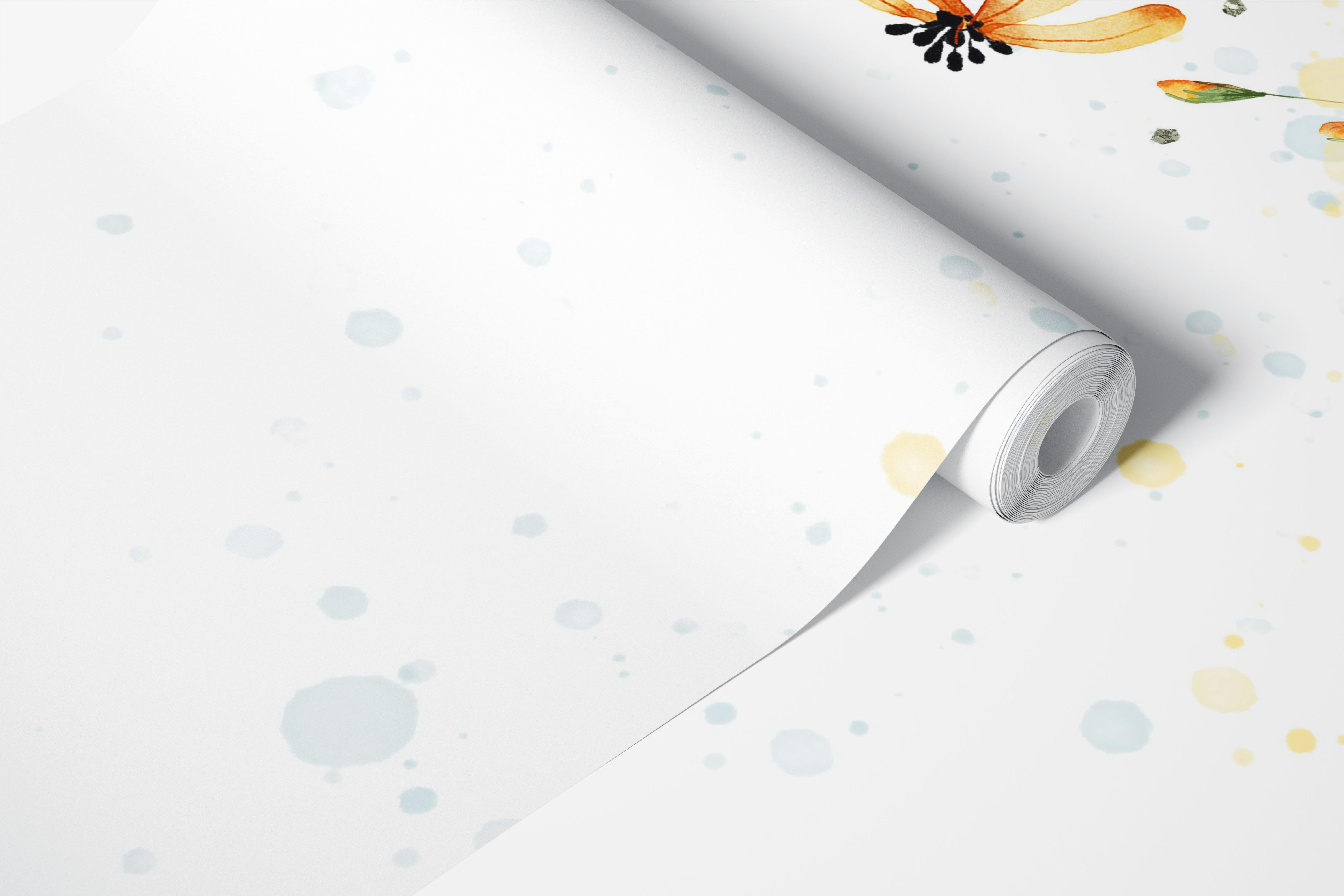 Floral dream D splashed tapet i ett rum