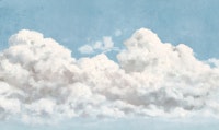 Serene Clouds Painting Blue wallpaper