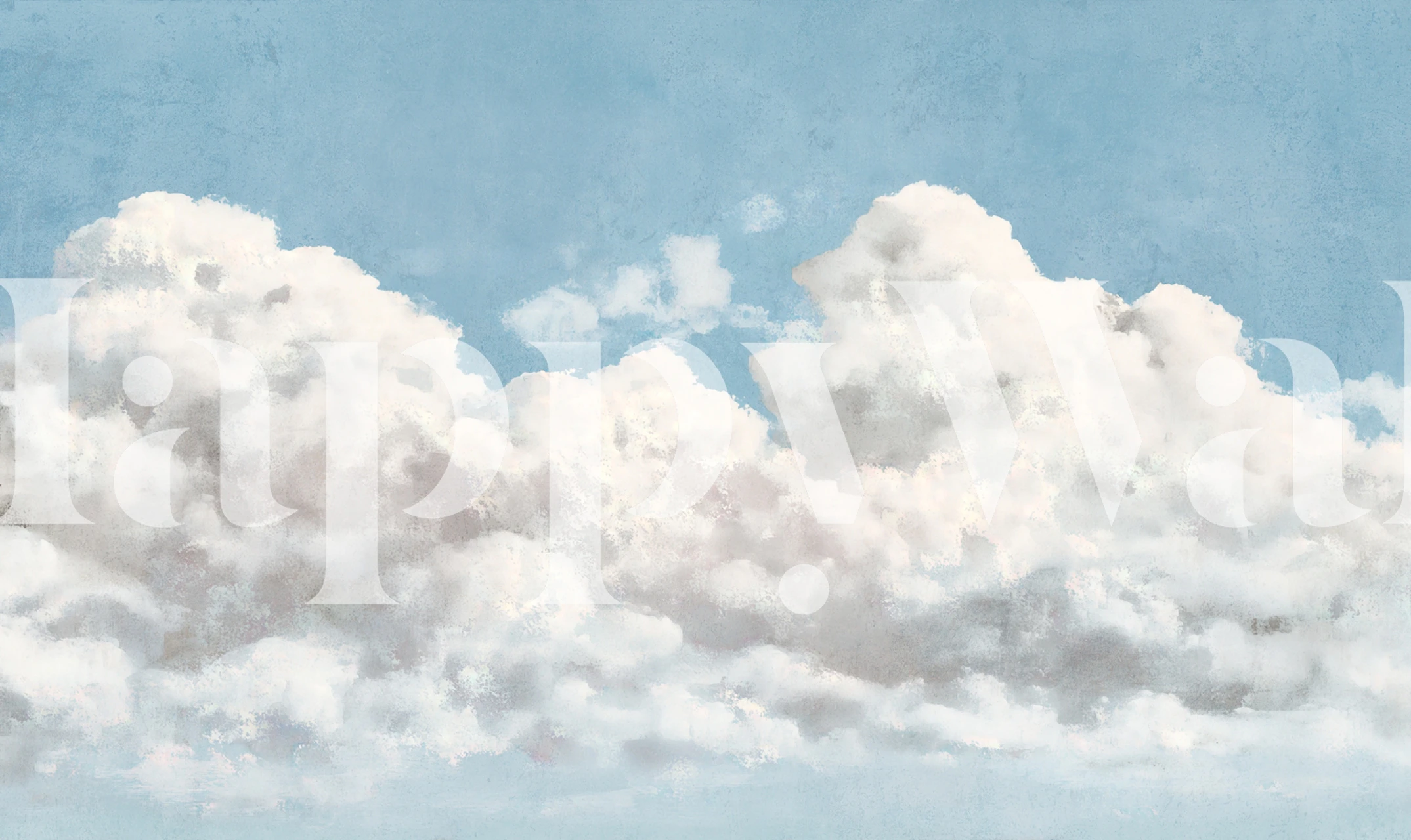 Clouds wallpaper in a stylish room