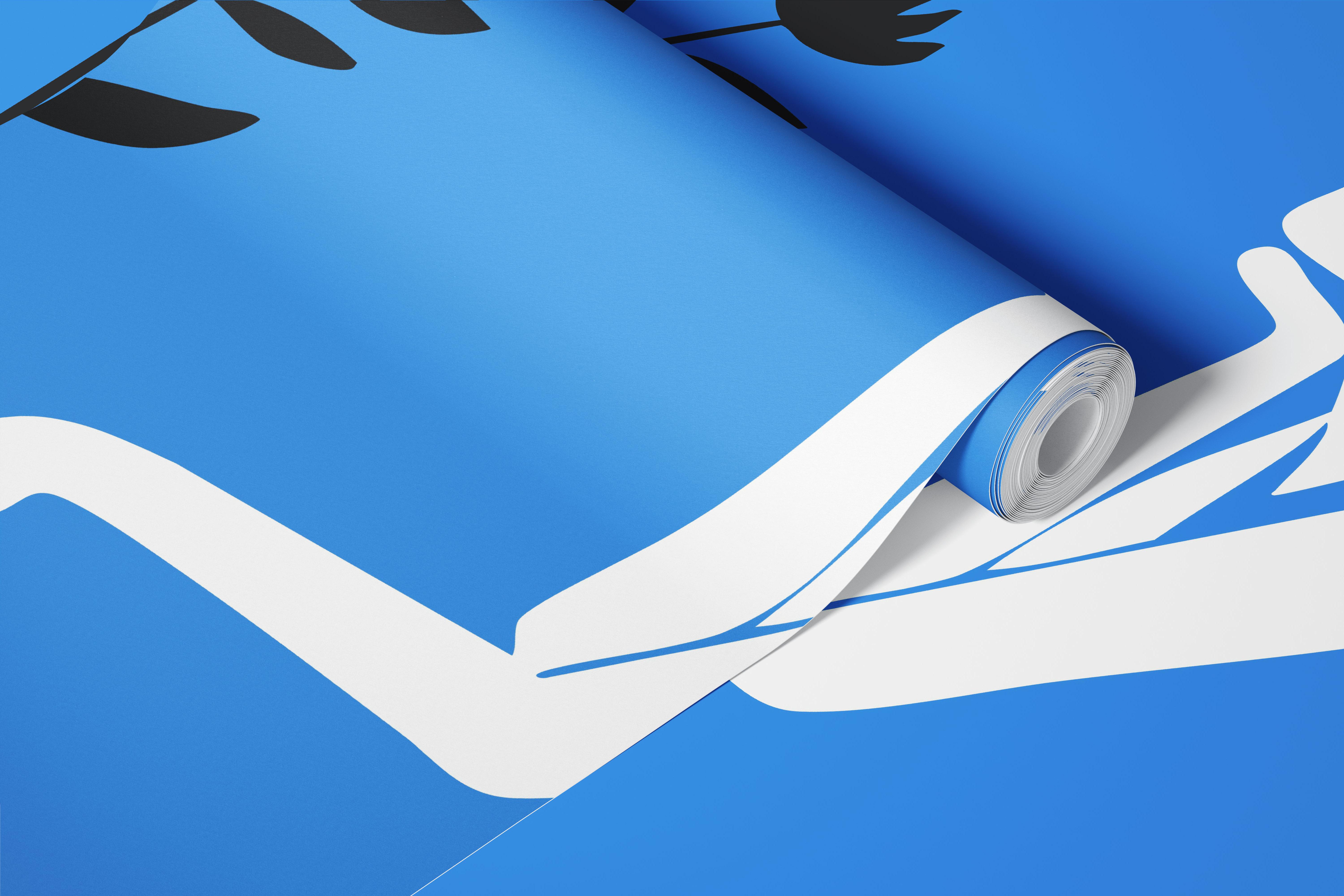 Sitzende Lady in Blue Dress Tapete in einem Raum