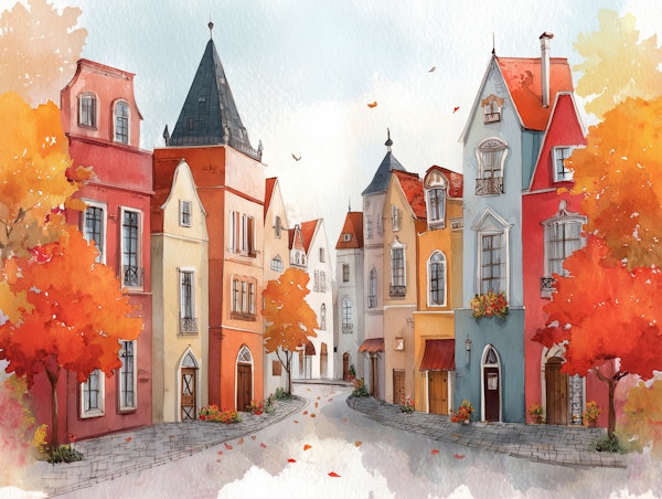 Charming Fall Village
