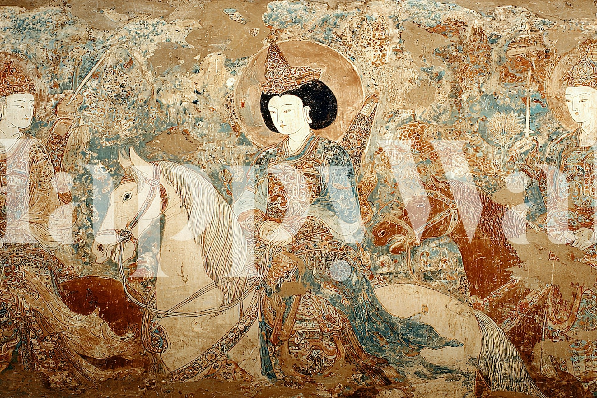 Papel de parede Regal Warriors em um quarto elegante