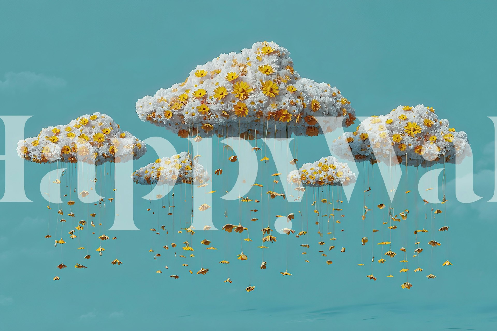 Dreamy Cloudscape tapet i et rom