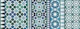 Alhambra Tessellations - Vertical blue green