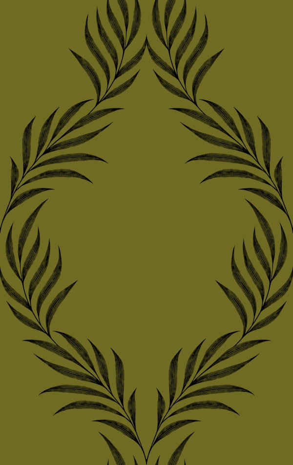Vintage Lattice Palm Leaf - Green