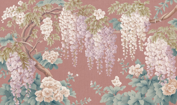 Imperial Wisteria Art Peach