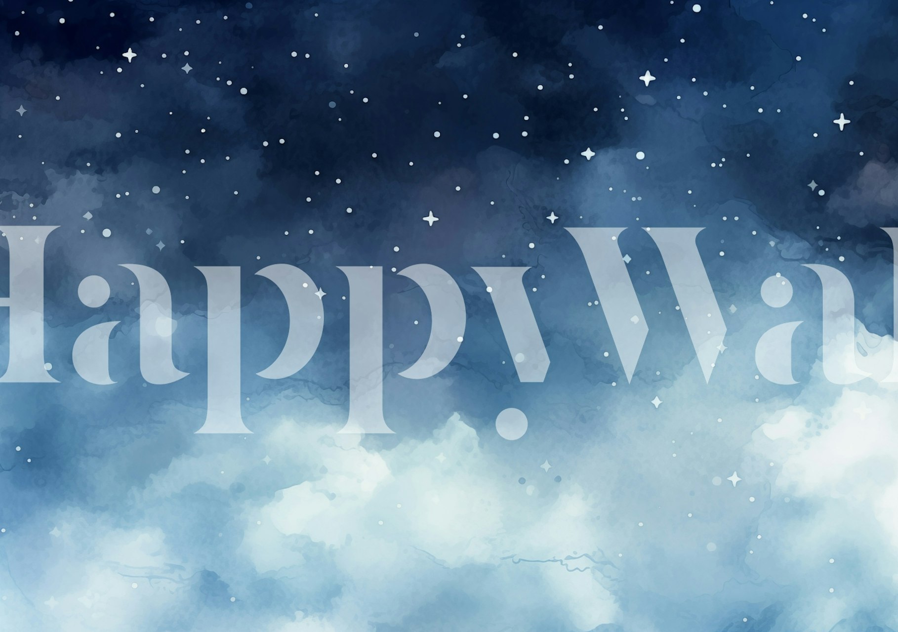 Blue cosmic wallpaper with starry night sky pattern