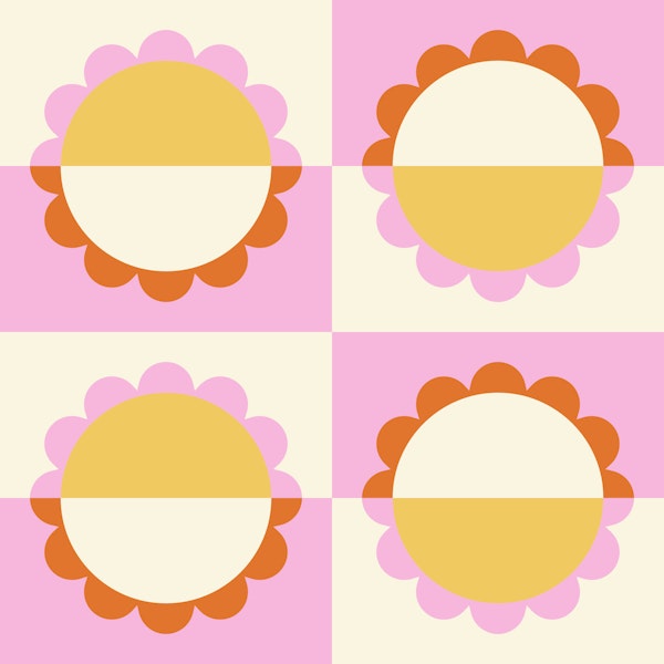 Geometric Sunset Flower