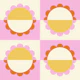Geometric Sunset Flower Mural