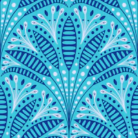 Azure Art Deco carta da parati