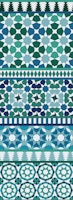 Alhambra Tessellations - blue green medium wallpaper