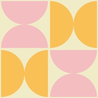 Semicircles - Pink and Yellow - Big wallpaper