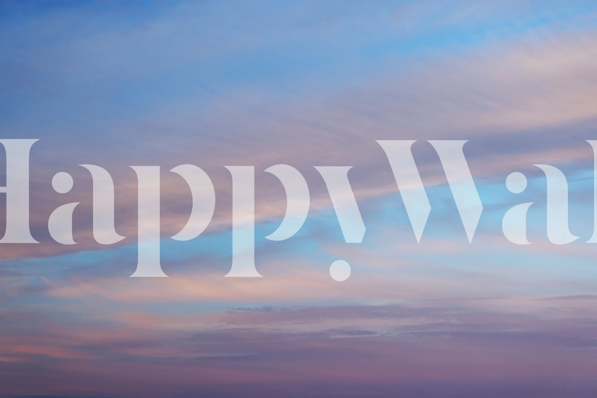 Soft blue and pink gradient clouds wallpaper