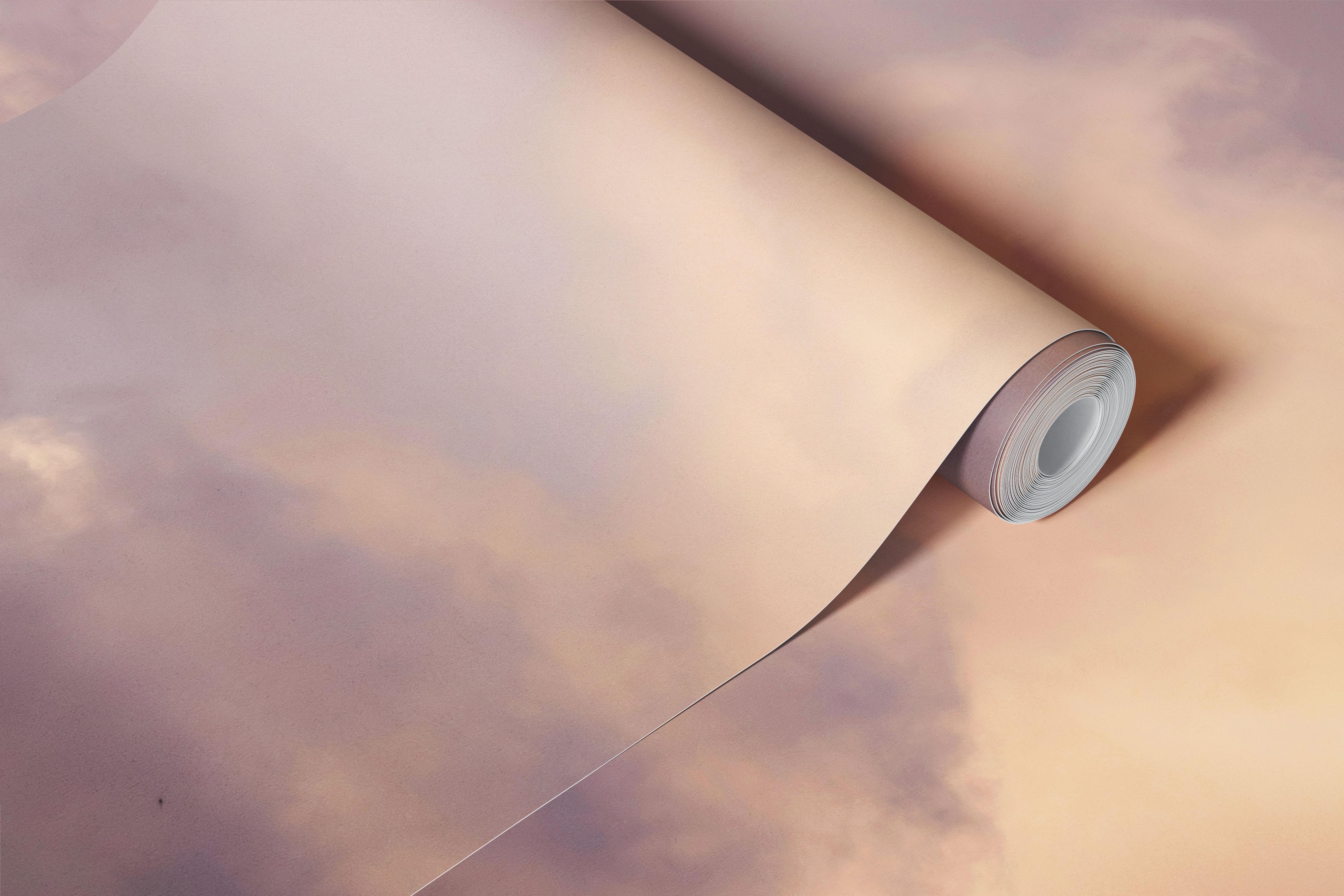 Soft pastel clouds in pink and purple tones wallpaper