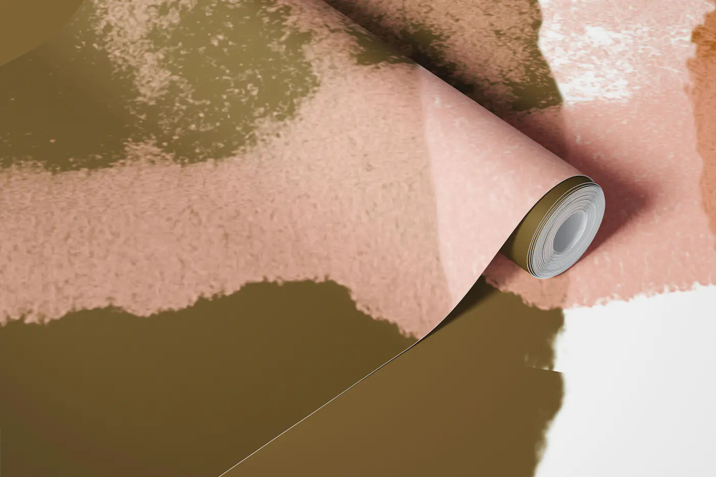 Boho Earth Tones Painted Shapes wallpaper roll