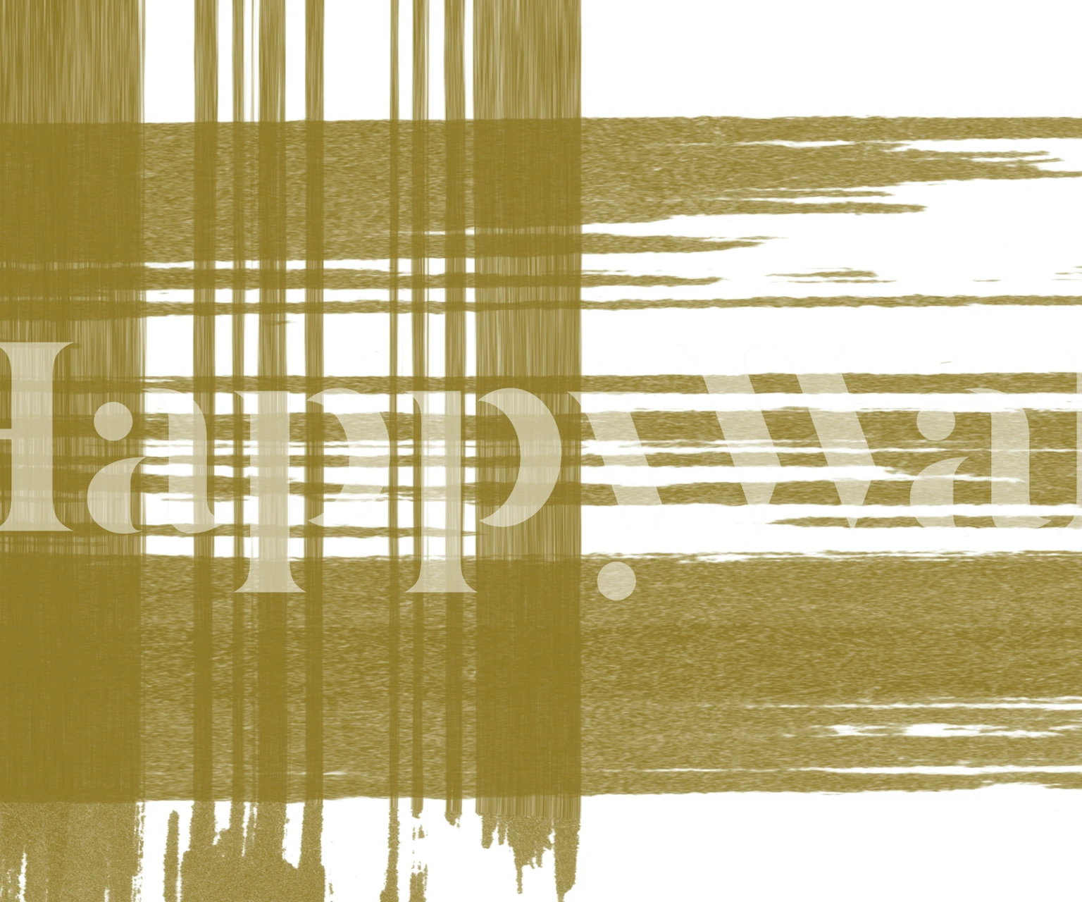 Olive green and white brush stroke design wallpaper