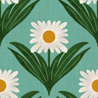 Vintage Daisy Delight Blue wallpaper