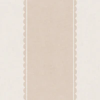 Scalloped Edge Wide Stripe - Soft Pink wallpaper