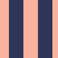 Peach and navy awning stripe tapet