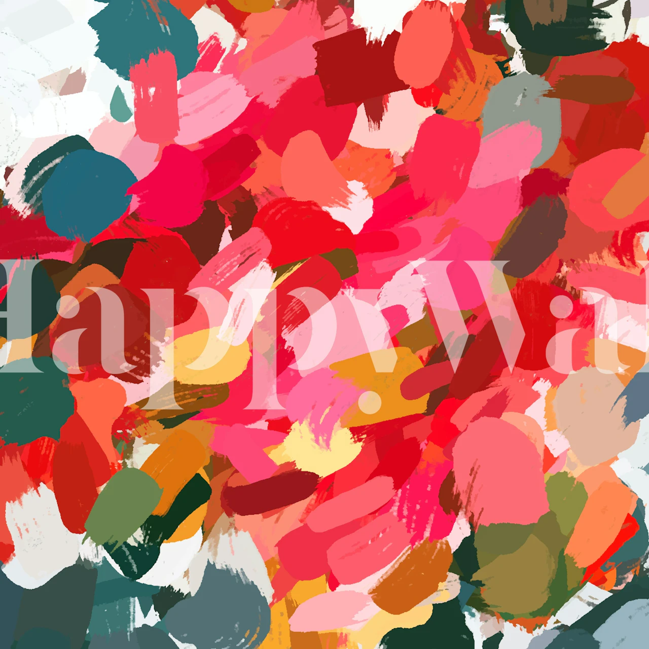 Colorful Amara wallpaper in a room setting