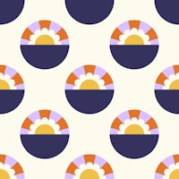 Sunset Flowers tapet