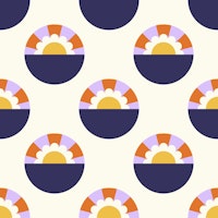 Sunset Flowers Mural tapet