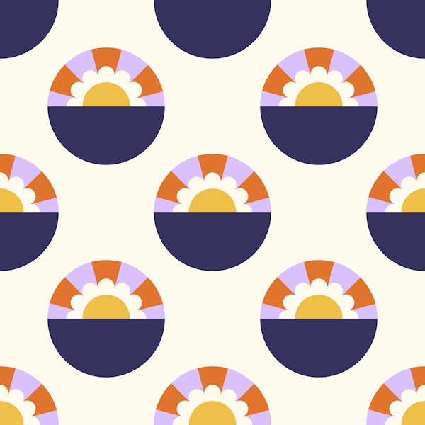 Sunset Flowers Mural