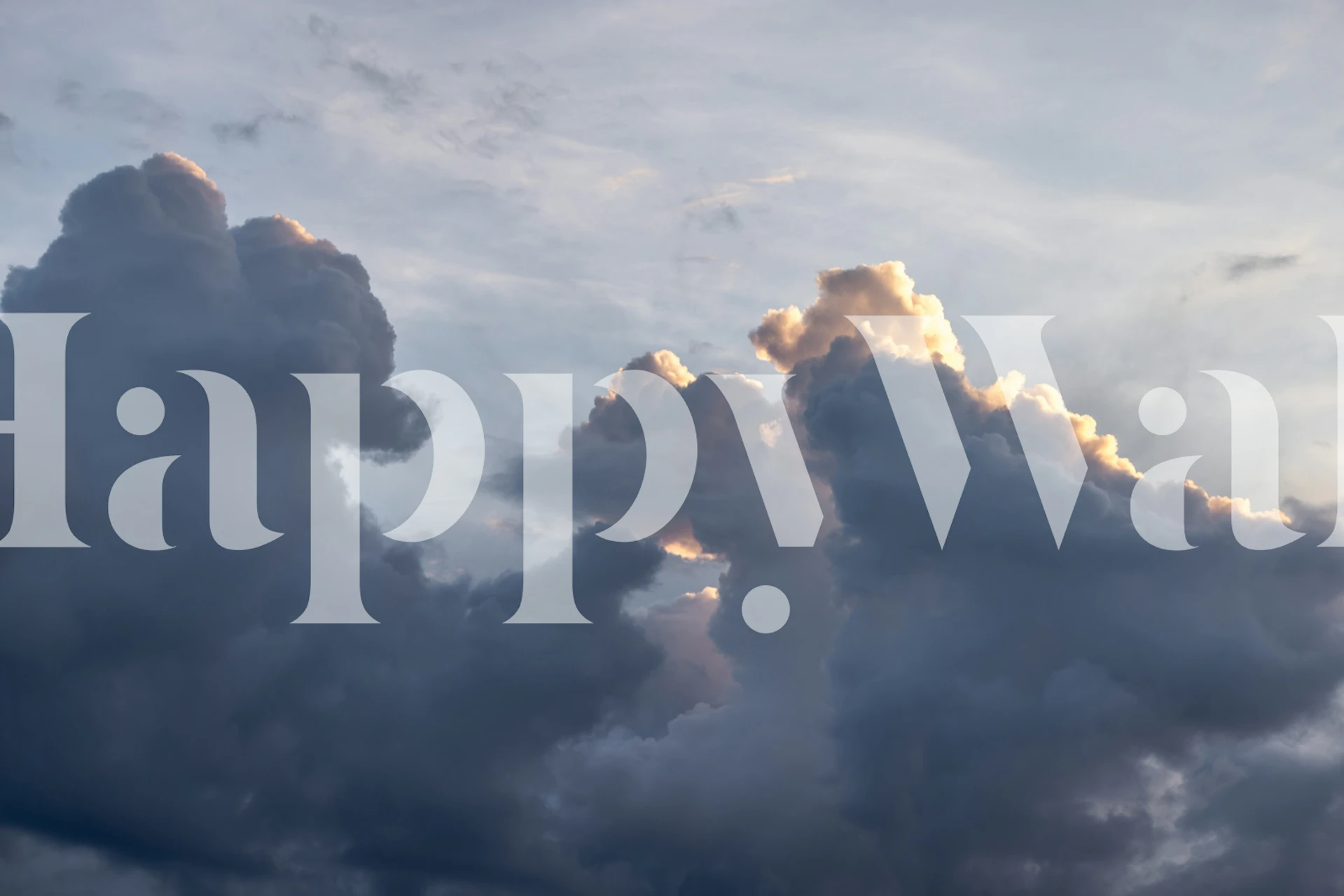 Sunlit Cloudscape Dream wallpaper in a room